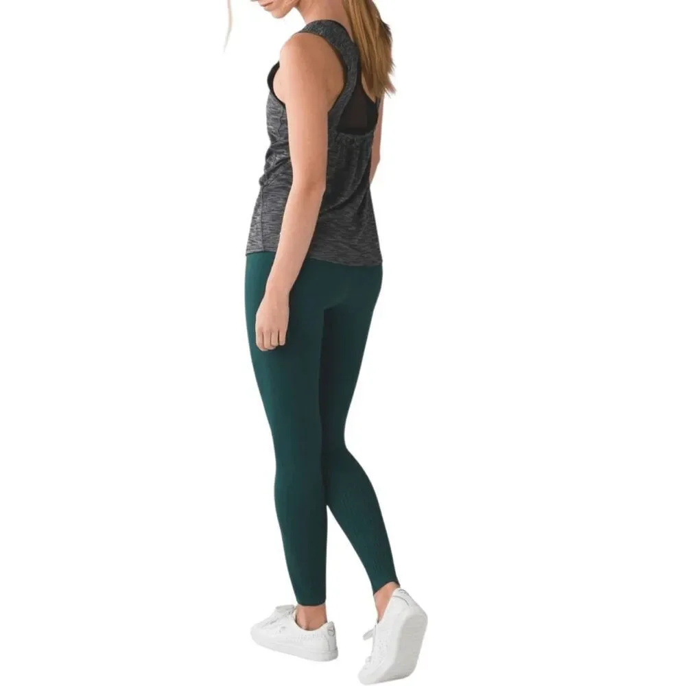 LULULEMON ATHLETICA Flow & Go Tight In Deep Green Size 4